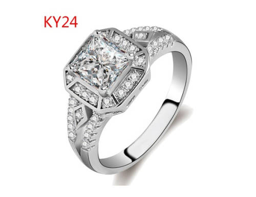 Luxurious Women's Fashion Accessories 925 Sterling Silver Natural White Sapphire Gemstones Promise R
